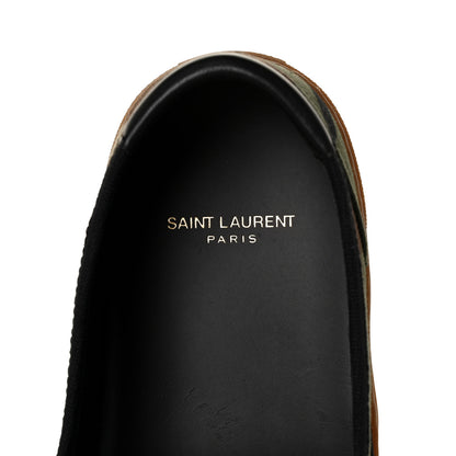 Saint Laurent Canvas Camouflage Mens Venice Slip-On Sneakers 45 Kaki 8 of 9