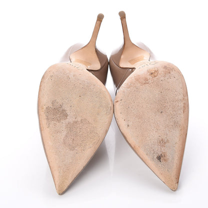 Christian Dior Patent Pointed Toe Pumps 39.5 Beige 7 of 9