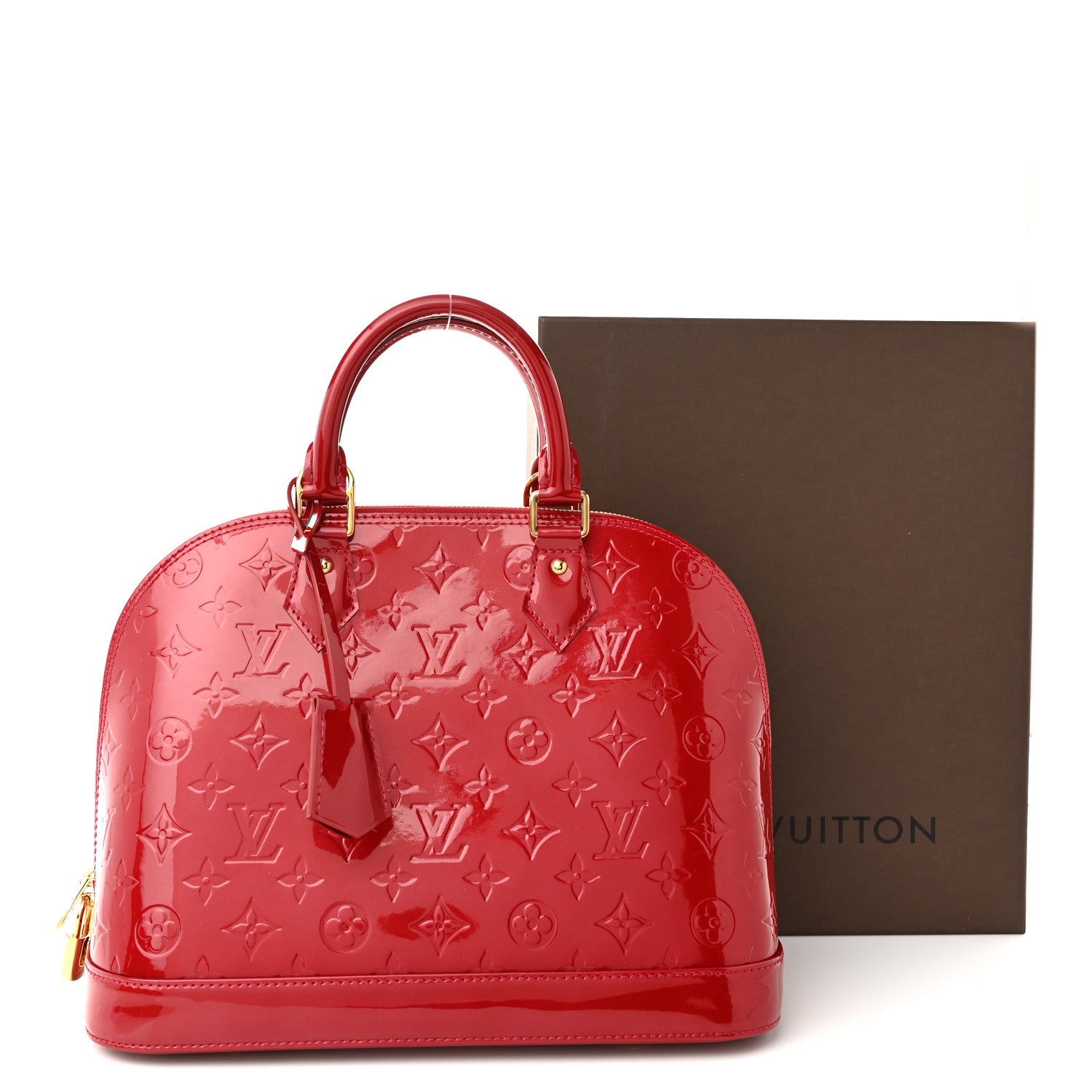 Louis Vuitton Vernis Alma PM Pomme D'Amour 10 of 10