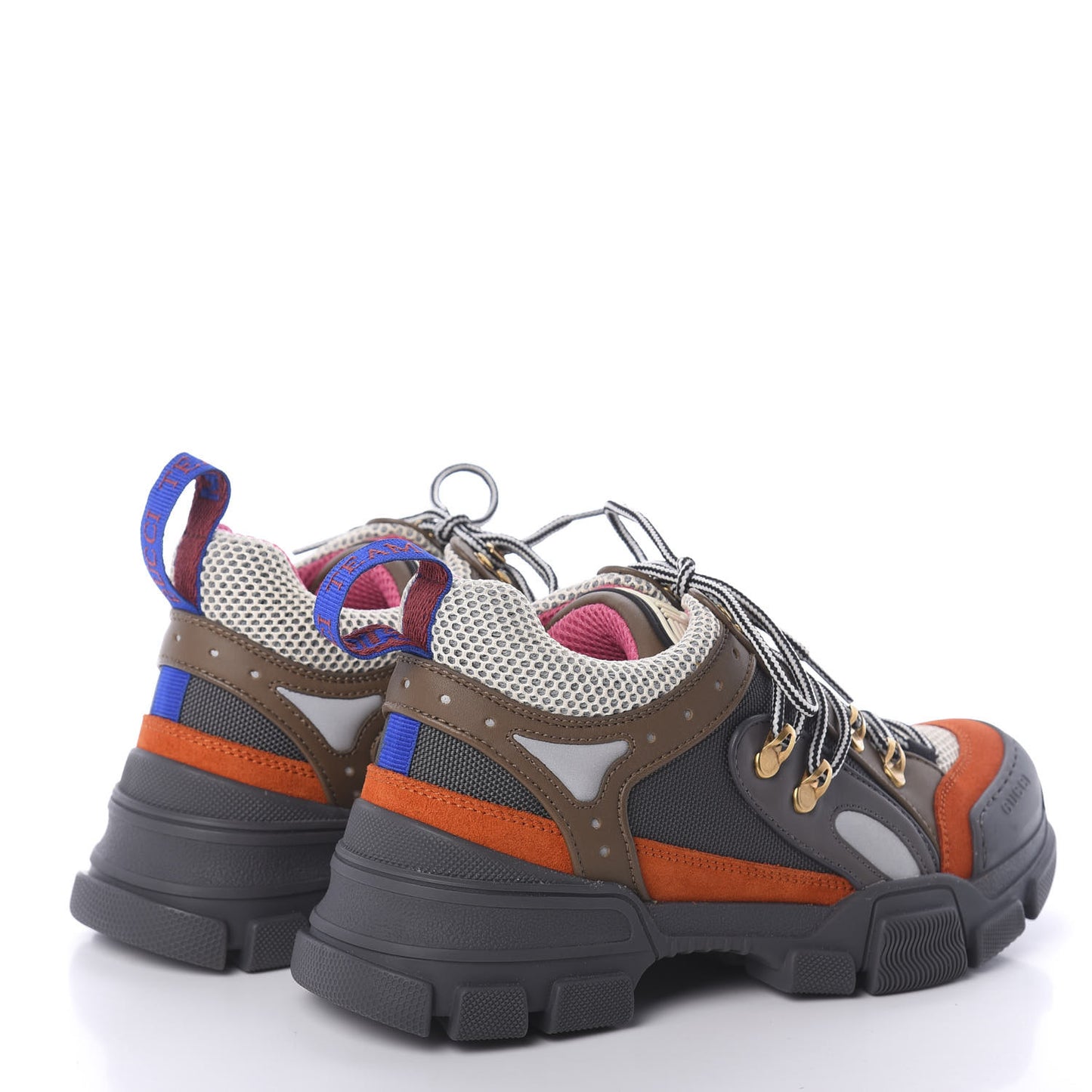 X SEGA Mesh Canvas Calfskin Womens Flashtrek Sneakers 38 White Box Pink Ardesia Loess
