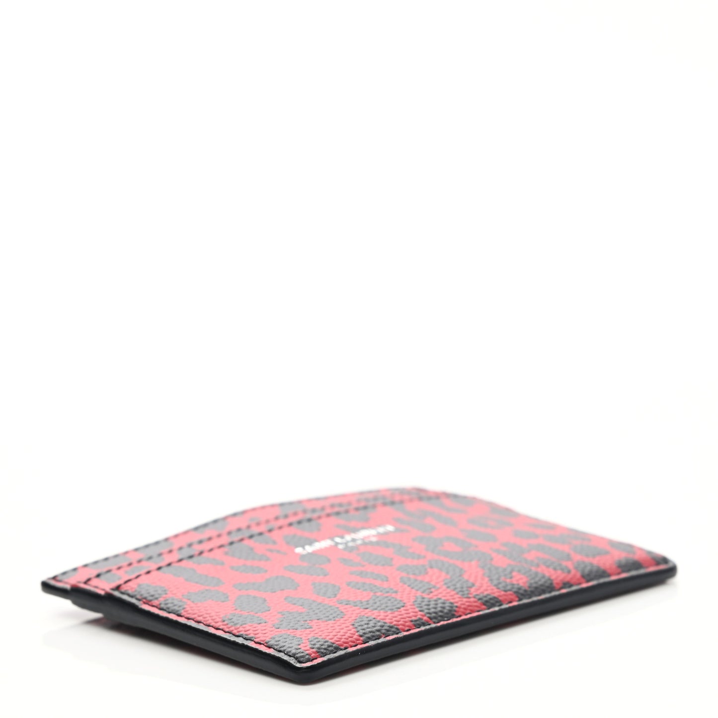 Grain De Poudre Baby Cat Print Card Case Rouge Eros Black