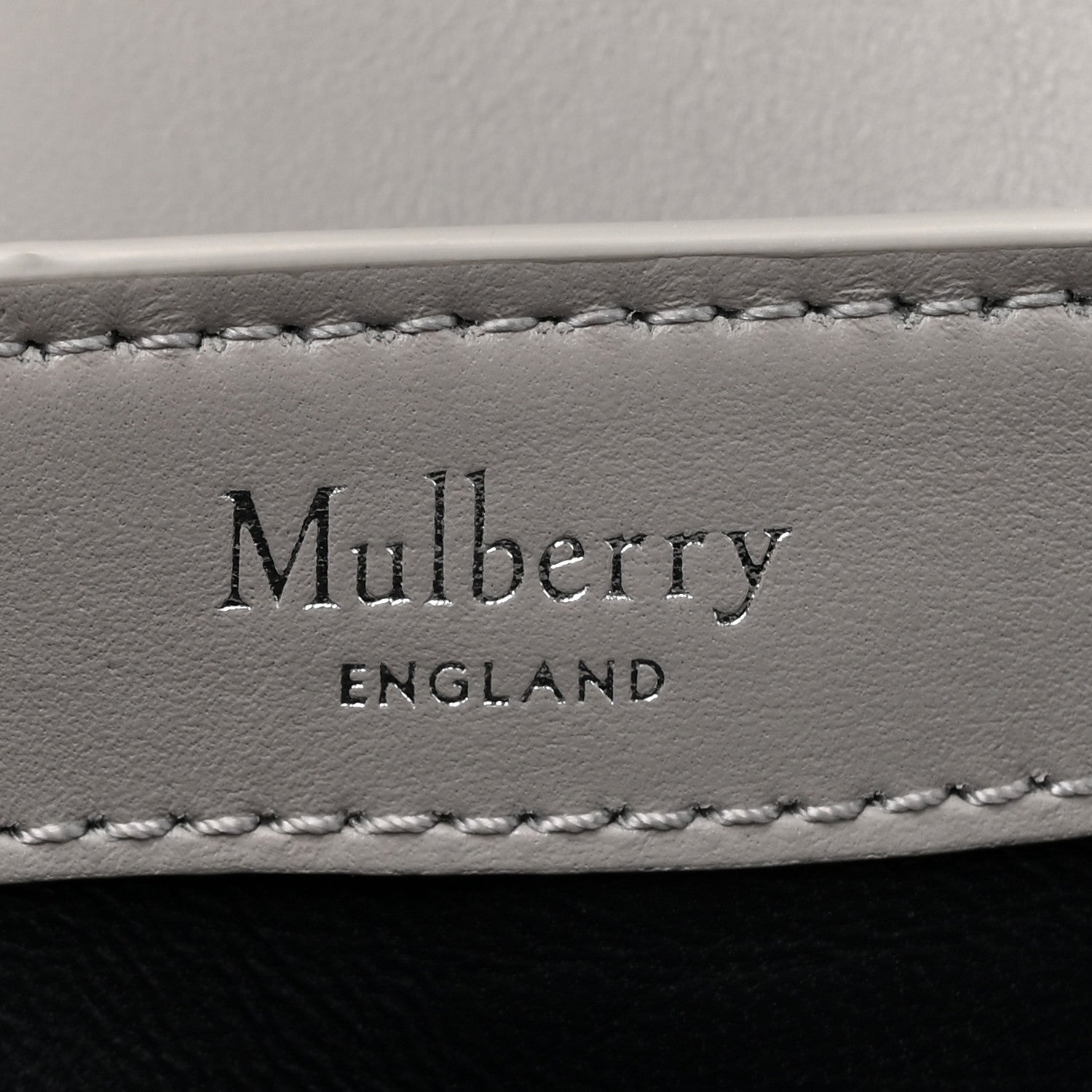 Mulberry High Gloss Calfskin Lana Top Handle Pale Grey 7 of 11