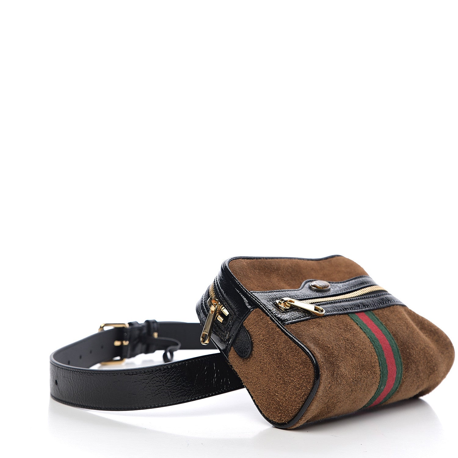 Gucci Suede Small Ophidia Belt Bag 85 34 Brown 3 of 9