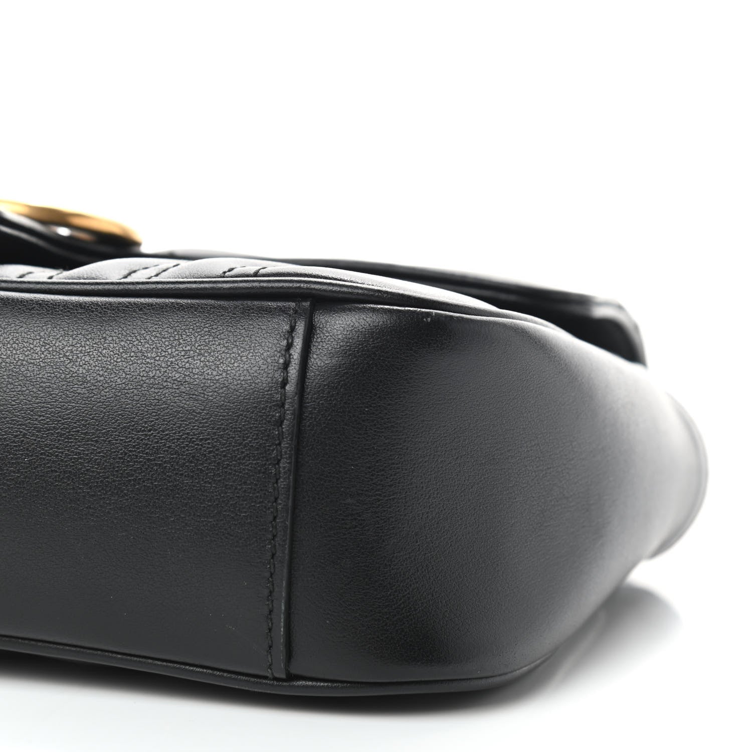 Gucci Calfskin Matelasse Mini GG Marmont Shoulder Bag Black 9 of 9
