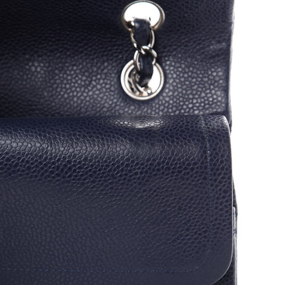 Chanel Caviar Quilted Medium Double Flap Dark Blue 15 of 18