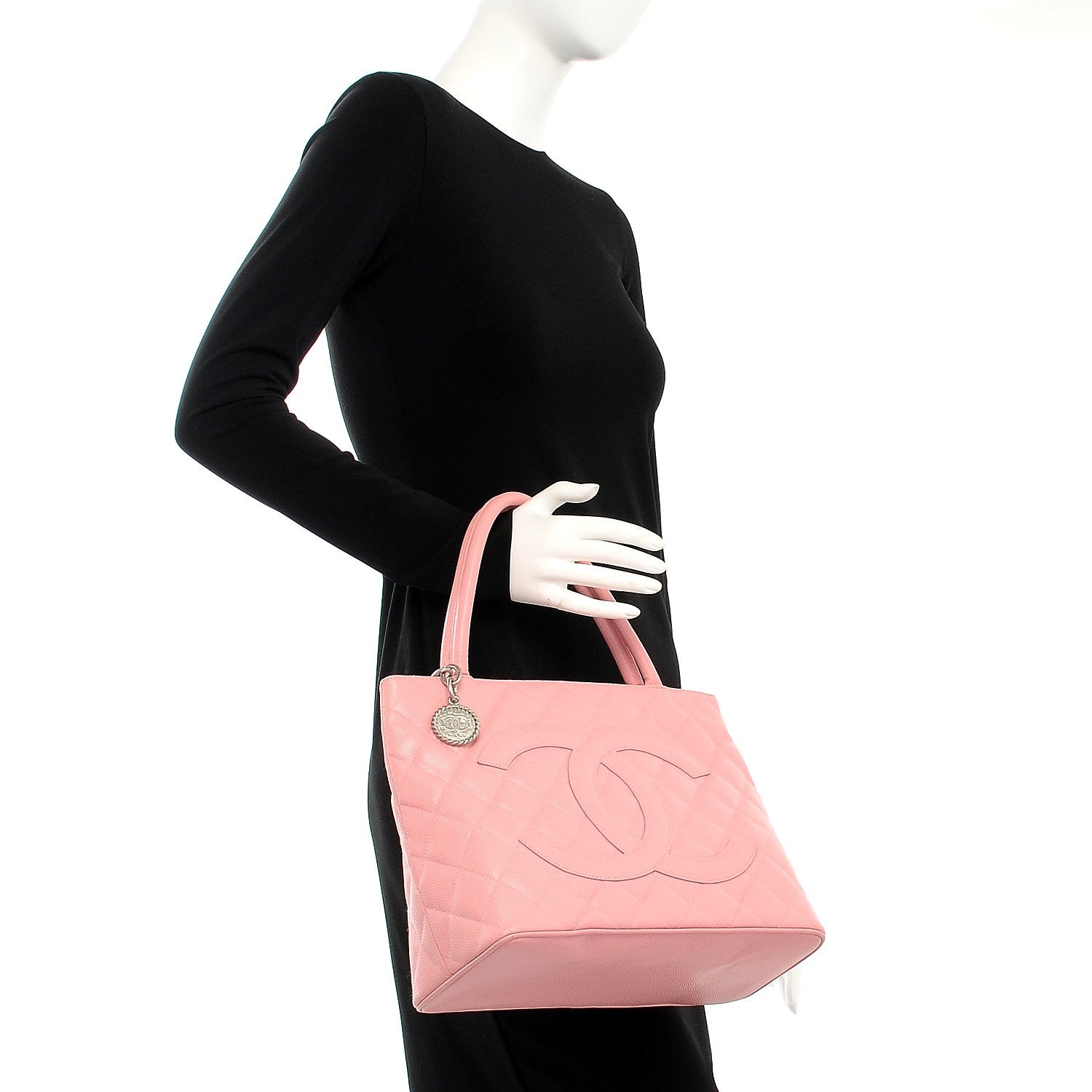 Chanel Caviar Quilted Medallion Tote Light Pink 2 of 7