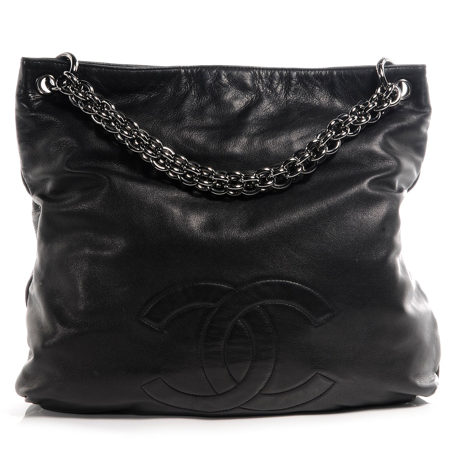 Chanel Lambskin Soft and Chain Large Hobo Black 1 of 7