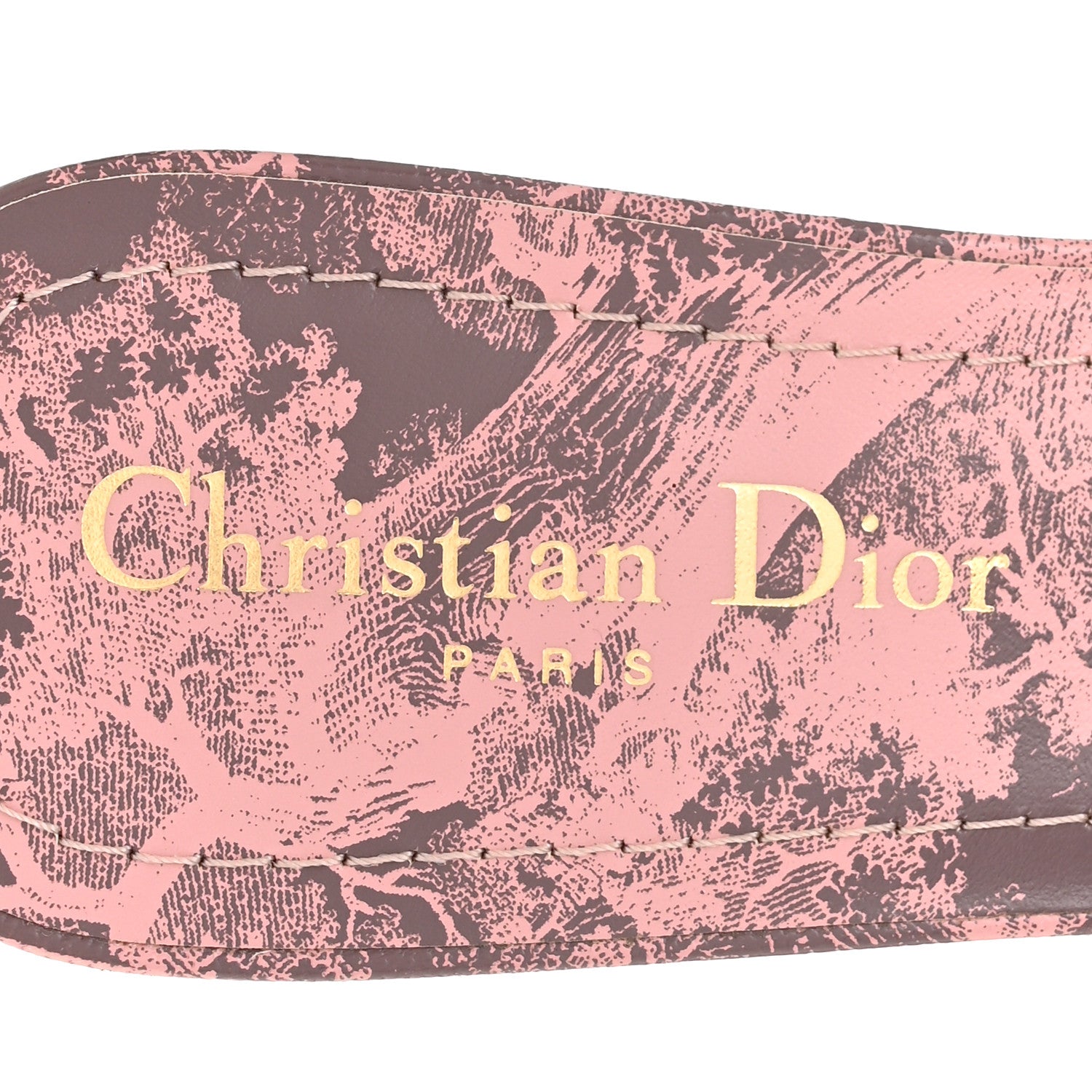 Christian Dior Canvas Toile De Jouy Embroidered Dway 35mm Slide Sandals 38.5 Quartz Grey 7 of 10