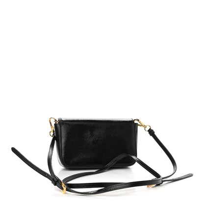 Prada Saffiano Lux Sound Crossbody Bag Black 3 of 14