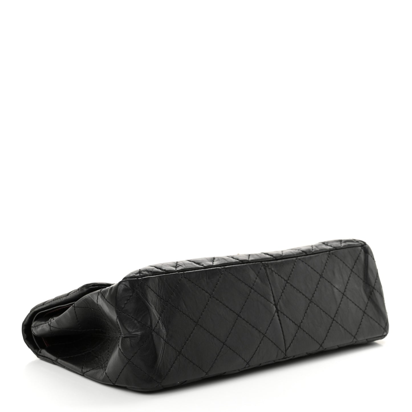 Aged Calfskin Quilted 2.55 Reissue 227 Flap Black