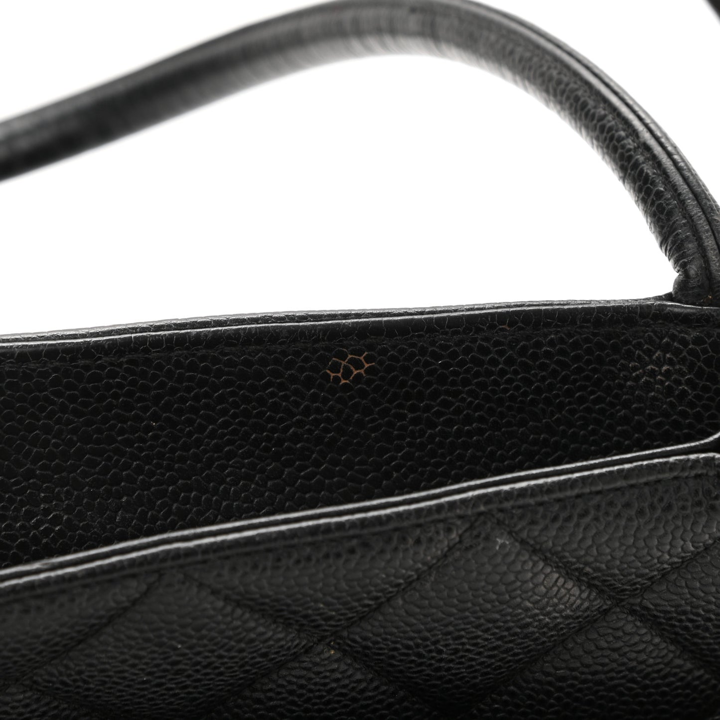 Caviar Quilted Medallion Tote Black