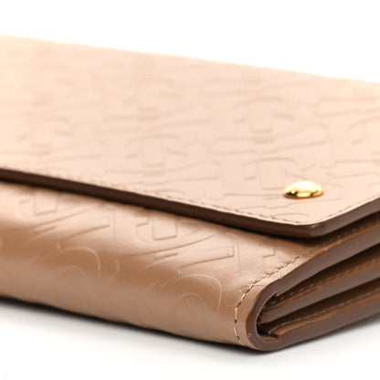 Burberry Calfskin Embossed Monogram Crossbody Light Camel 6 of 11