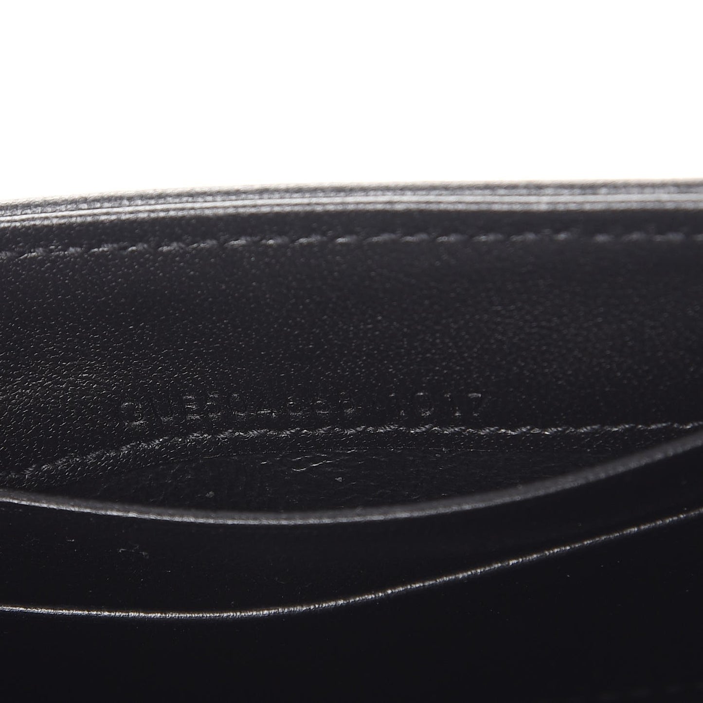 Lambskin Y Quilted Monogram Small Loulou Envelope Wallet Black