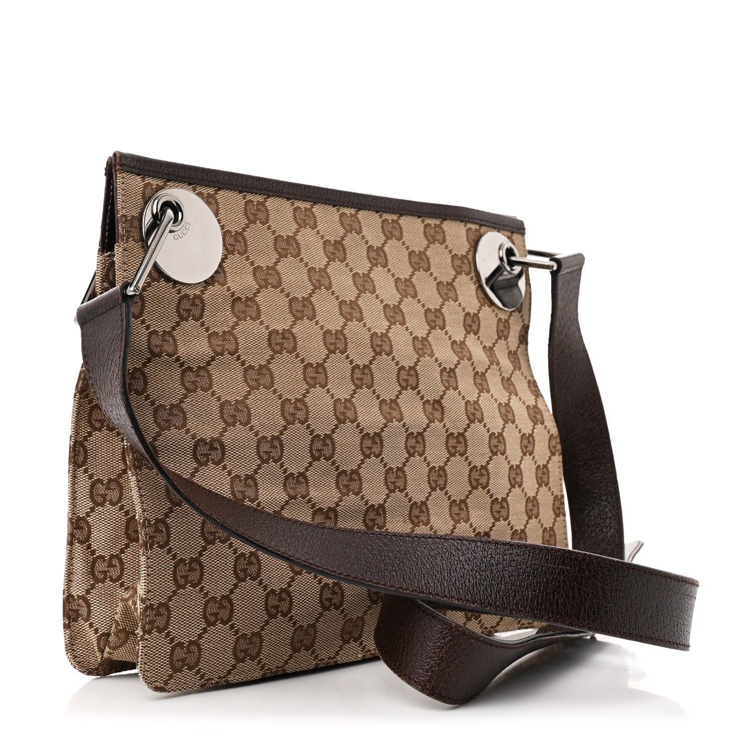 Gucci Monogram Eclipse Messenger Bag Dark Brown 3 of 12