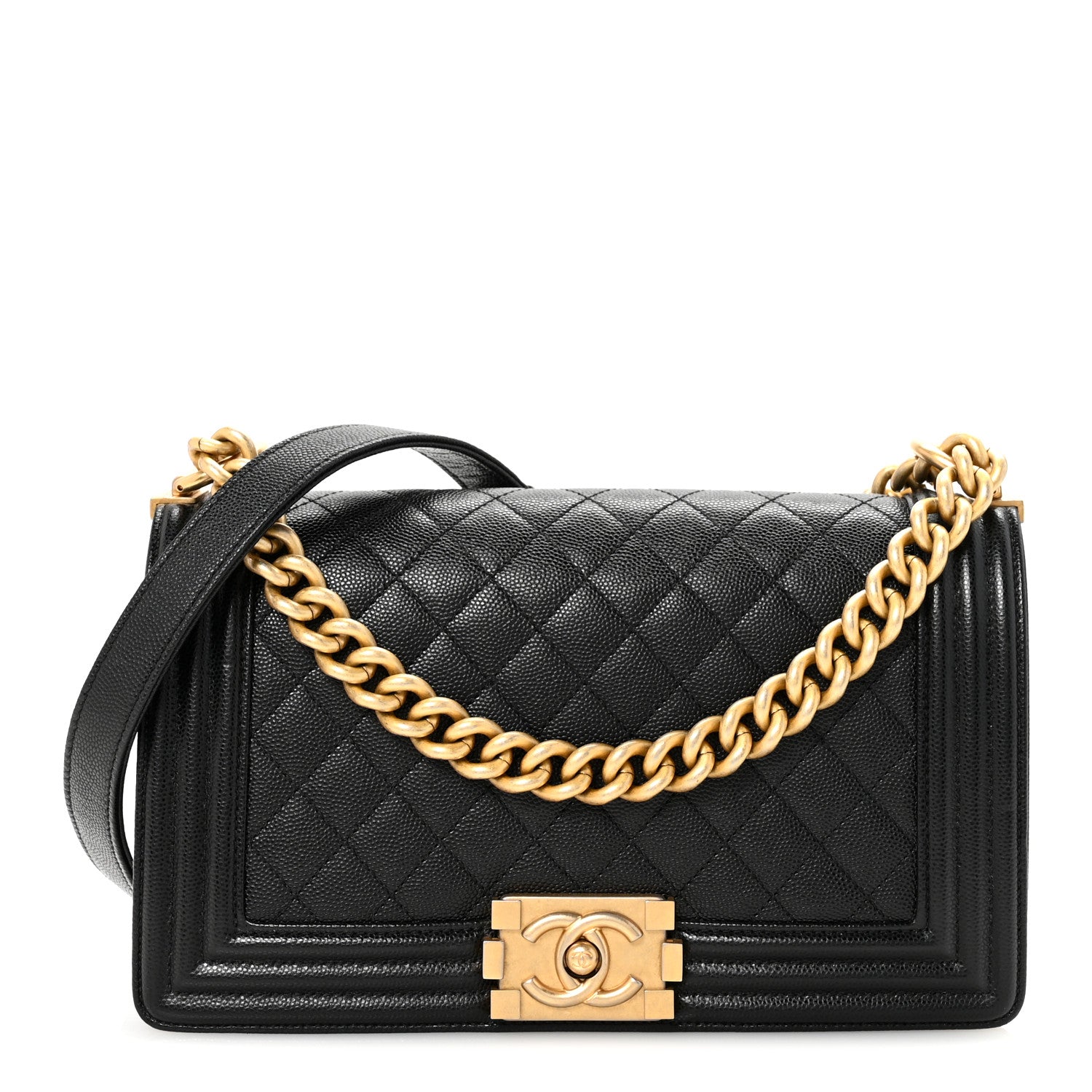 Chanel Caviar Quilted Medium Boy Flap Black 1 of 10