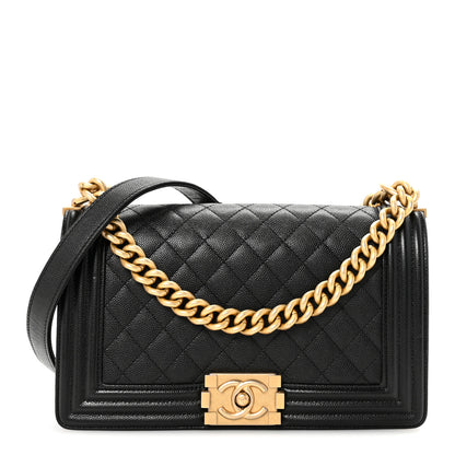 Chanel Caviar Quilted Medium Boy Flap Black 1 of 10