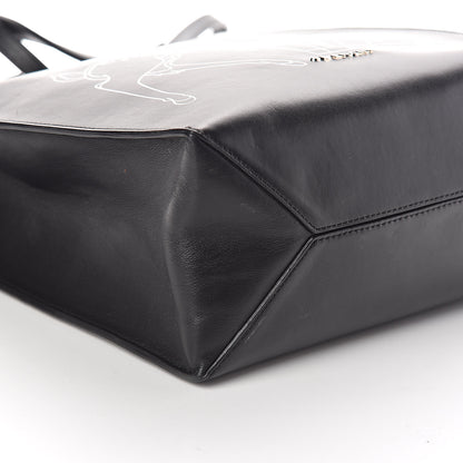 Givenchy Calfskin Bambi Print Small Stargate Shopper Tote Black 9 of 10