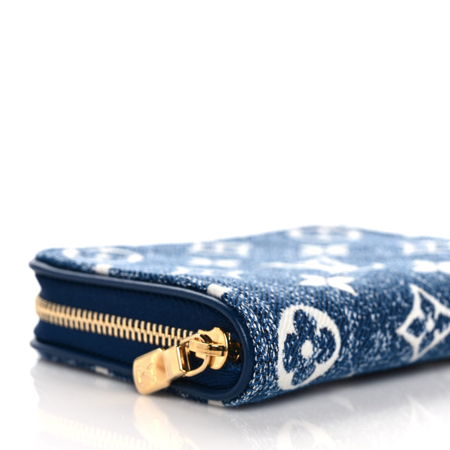 Denim Monogram Jacquard Zippy Coin Purse Bleu