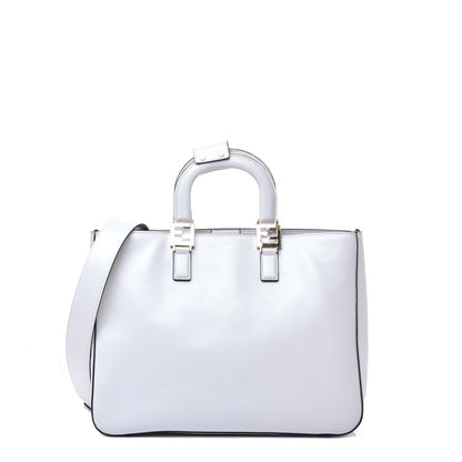 Fendi Vitello Glacier Medium FF Tote White 1 of 9