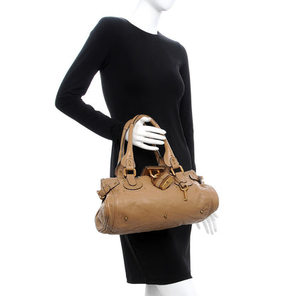 Chloe Calfskin Medium Paddington Satchel Taupe 2 of 8