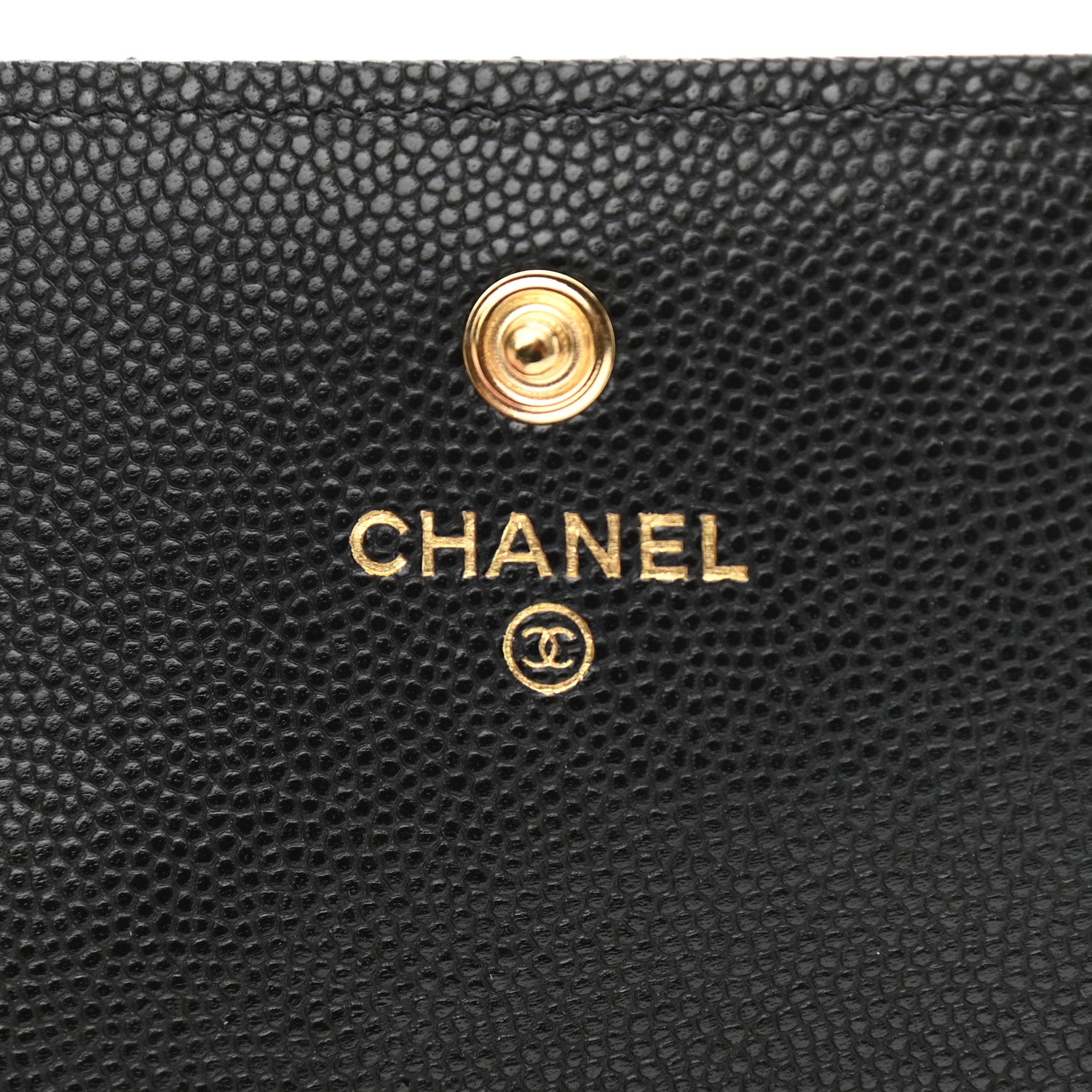 Chanel Caviar Quilted Enamel Coco Casino Flap Card Holder Wallet Black 6 of 9