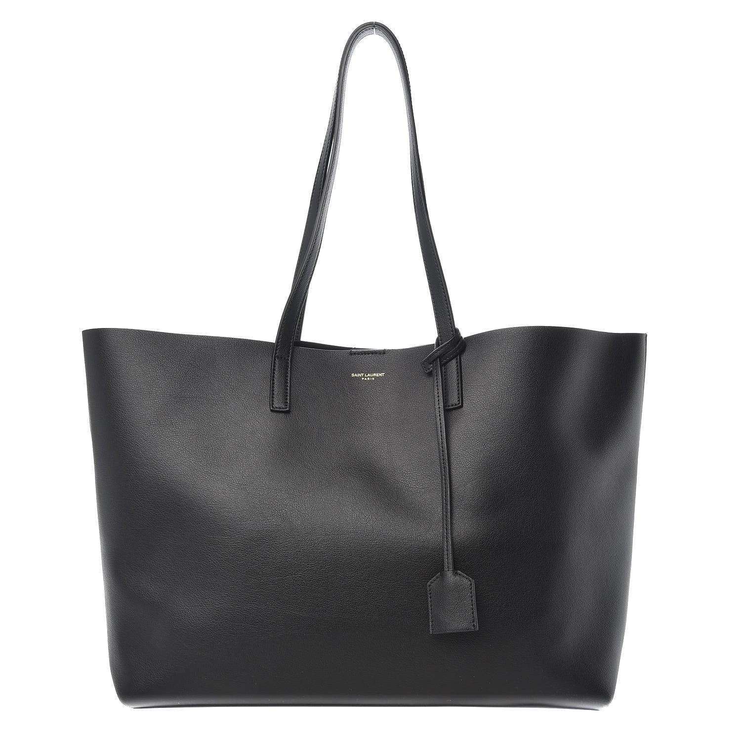 Saint Laurent Calfskin Large Shopping Tote Black 3 of 10