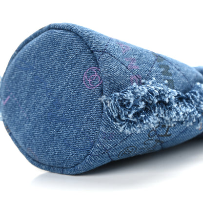 Chanel Denim Quilted Mood Mini Bucket With Chain Blue Multicolor 10 of 10
