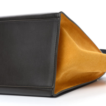 Celine Smooth Calfskin Suede Medium Tri-Color Trapeze Mustard 7 of 13
