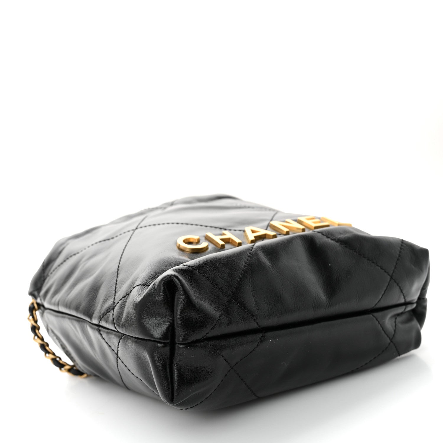 Chanel Shiny Calfskin Quilted Mini Chanel 22 Black 4 of 10