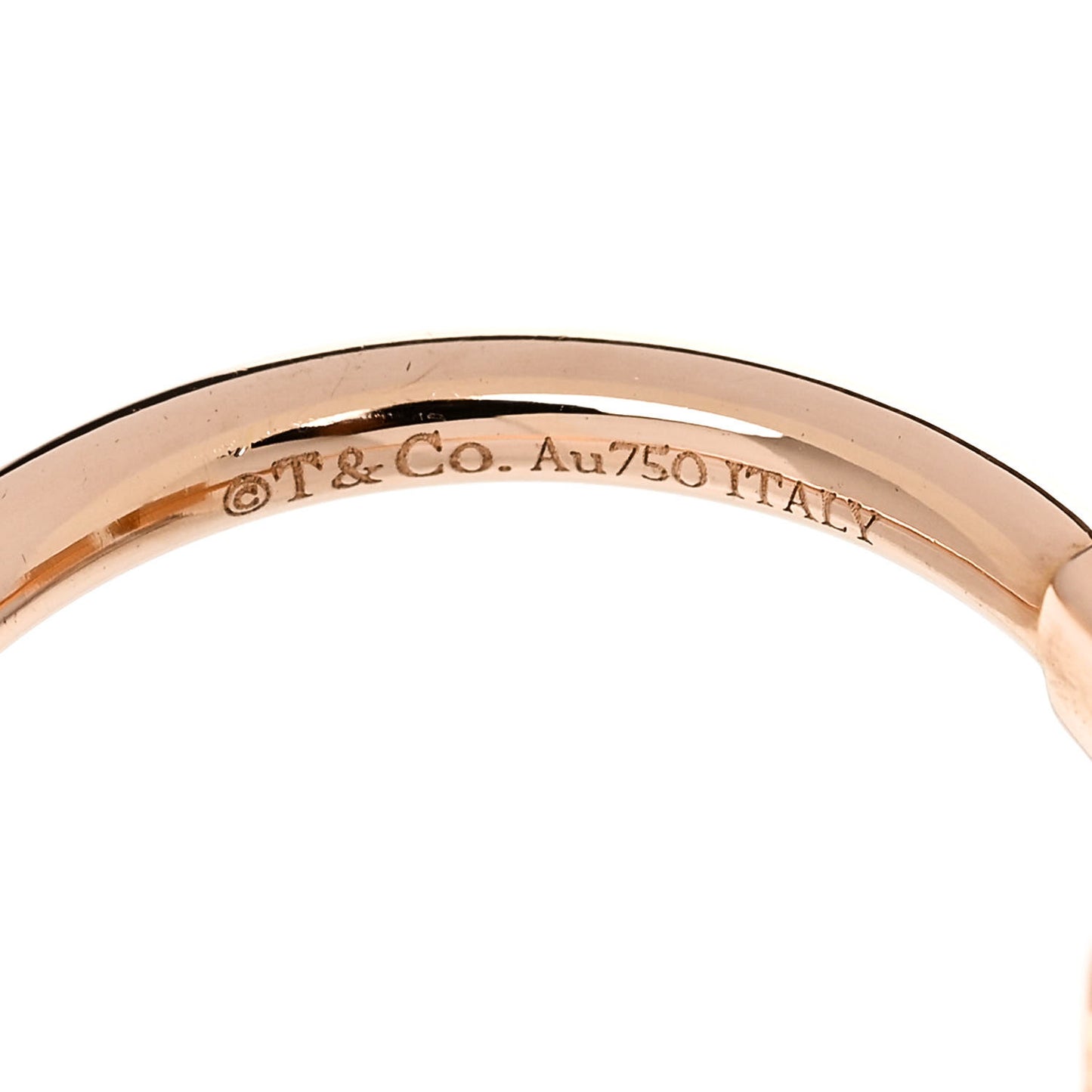 18K Rose Gold Diamond Mother of Pearl T Wire Ring 52 6