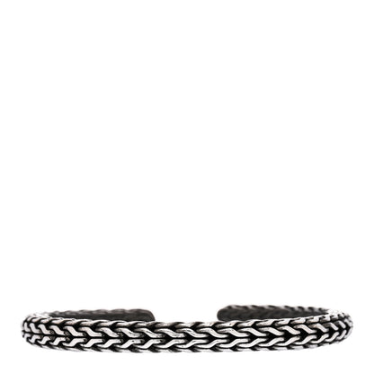 John Hardy Sterling Silver 6.5mm Classic Chain Hinged Cuff Bracelet 2 of 3