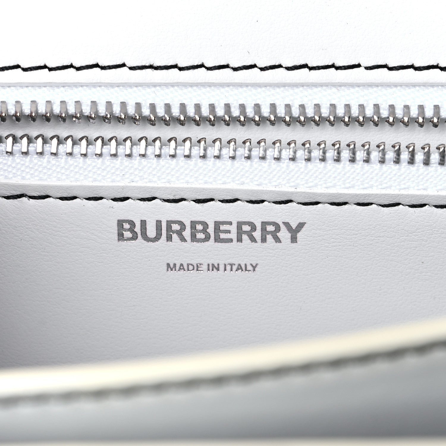 Burberry Calfskin Monogram Embossed Small TB Chain Bag Optic White 6 of 15