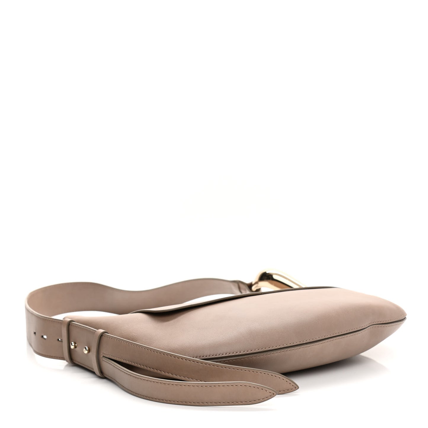 Grain Calfskin Kiss Hobo Motty Grey
