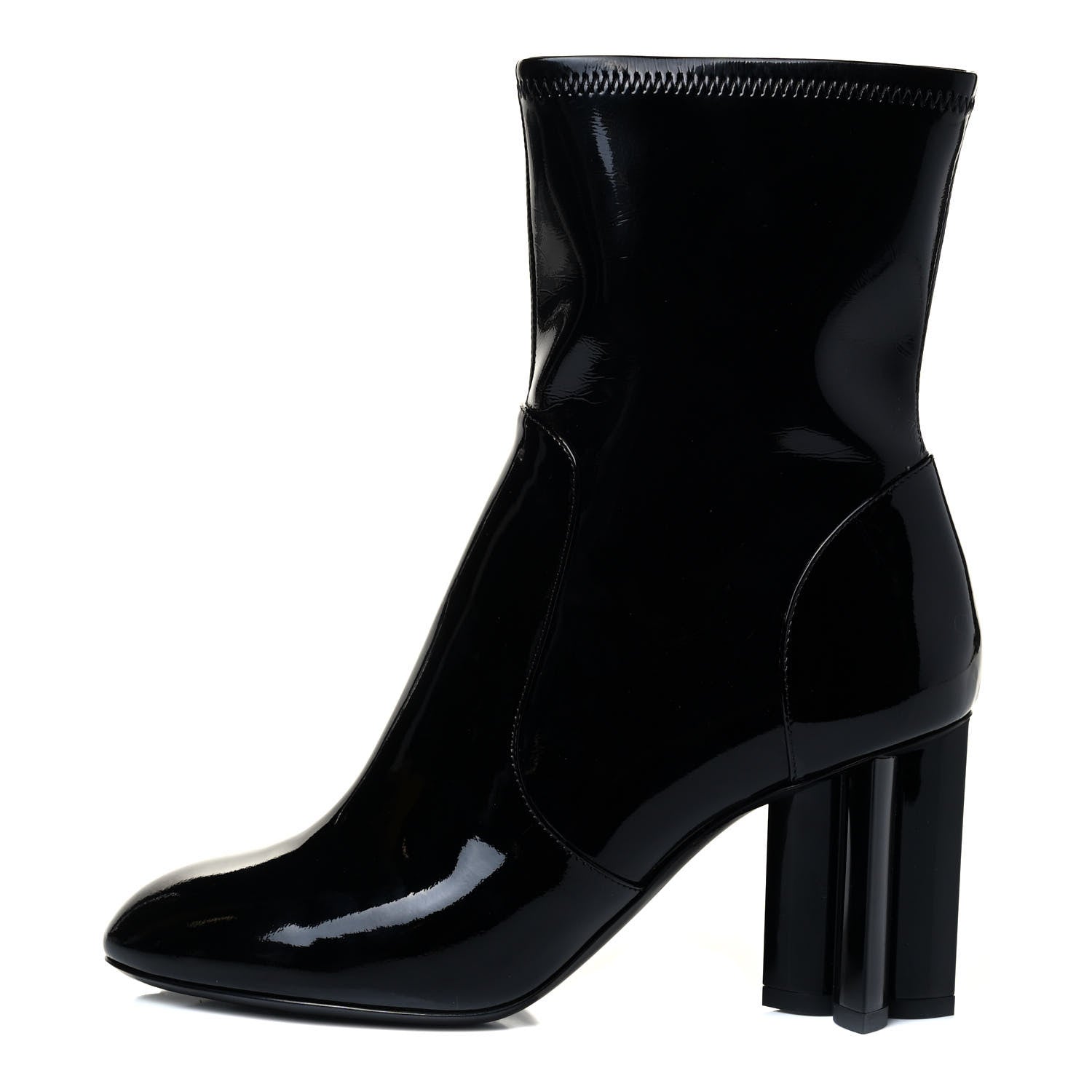 Louis Vuitton Patent Uniformes Silhouette Ankle Boots 36.5 Black 1 of 5