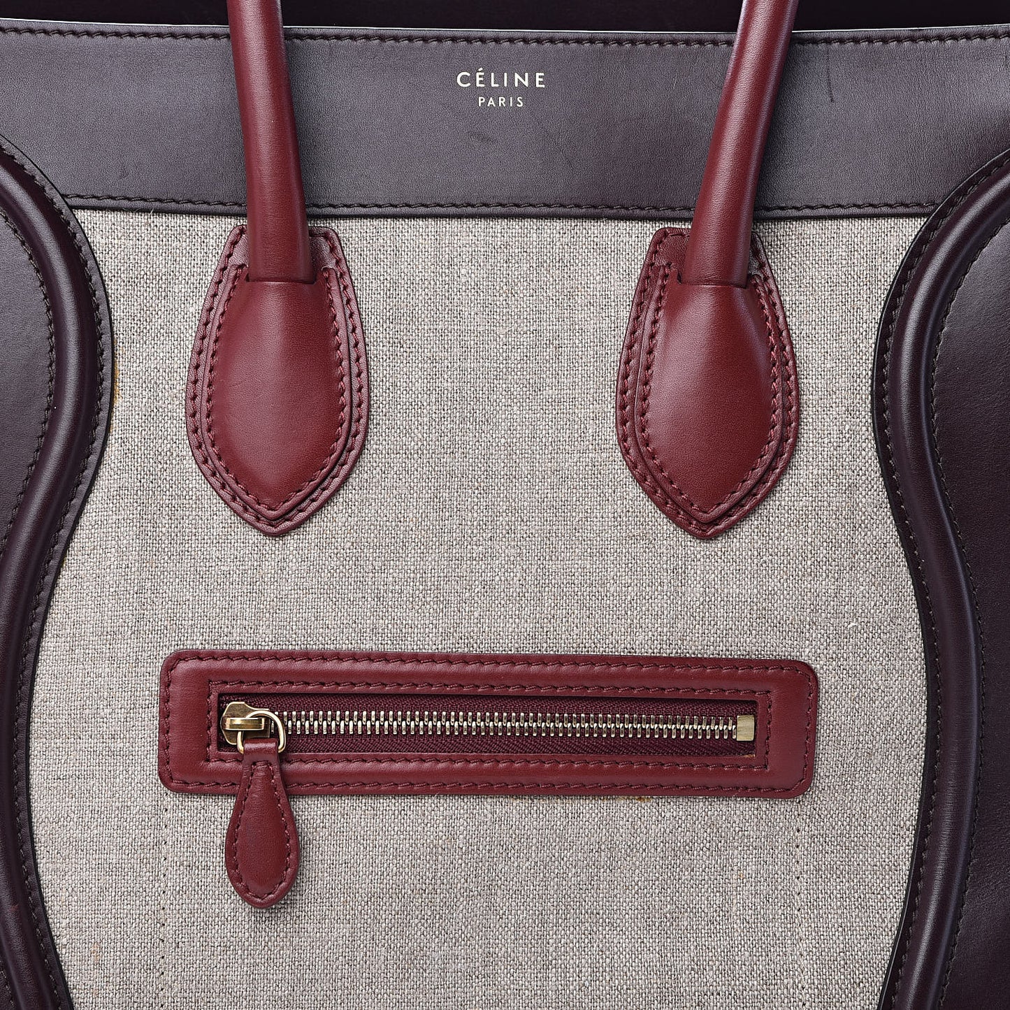 Calfskin Linen Mini Tri-Color Luggage