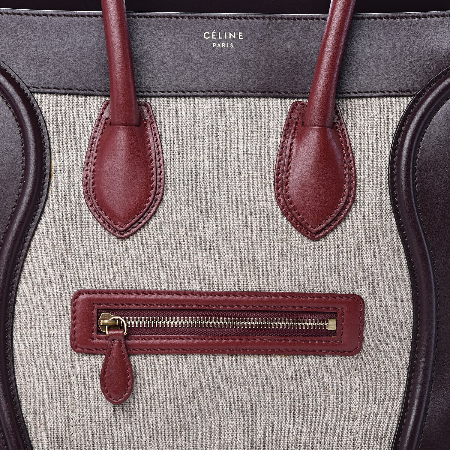Celine Calfskin Linen Mini Tri-Color Luggage 8 of 17