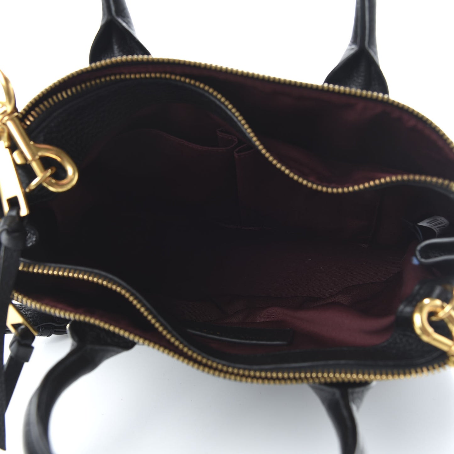 Textured Calfskin Medium Incognito Satchel Black