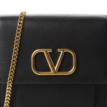 Valentino Garavani Calfskin VLogo Crossbody Bag Black 9 of 10