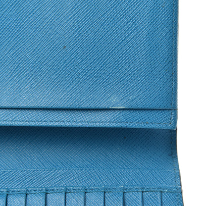 Prada Saffiano Greche Long Wallet Baltico Soleil 6 of 11