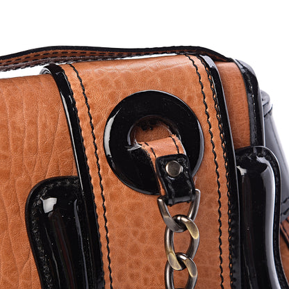 Fendi Nappa Patent B Bag Osso Black 8 of 14