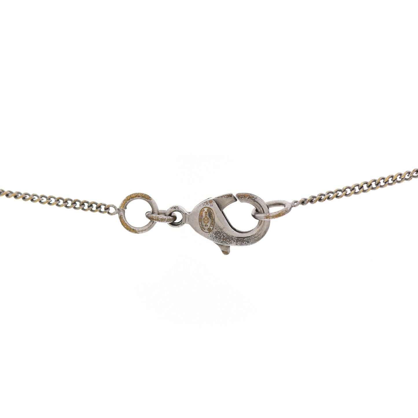 Baguette Crystal CC Necklace Silver