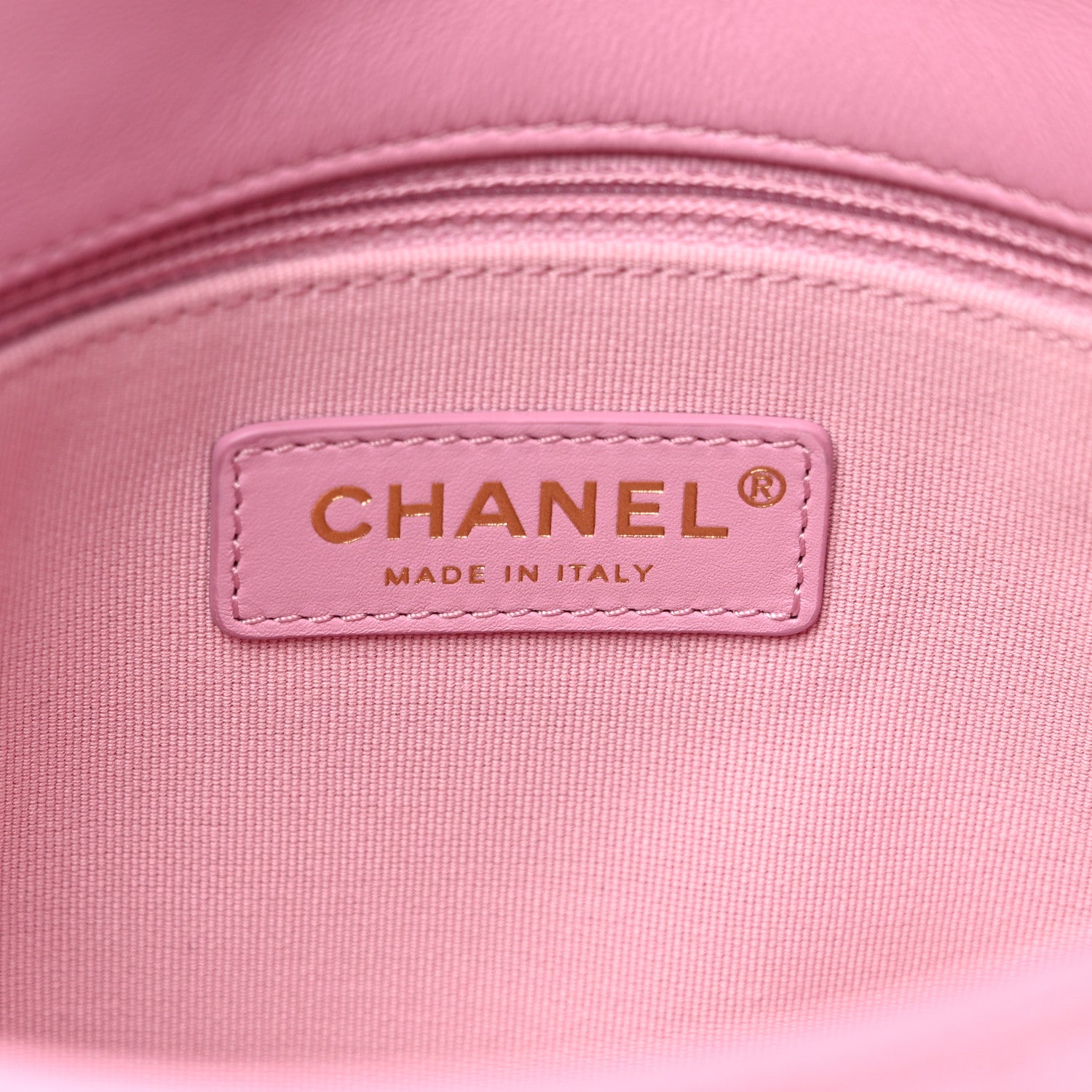 Chanel Lambskin Quilted Small Lacquered Chain Flap Pink 6 of 10