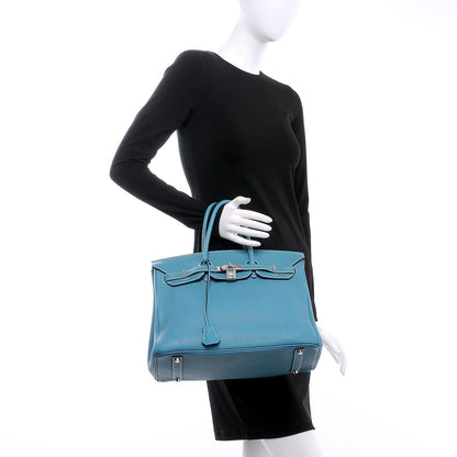 Hermes Togo Birkin 35 Blue Jean 2 of 38