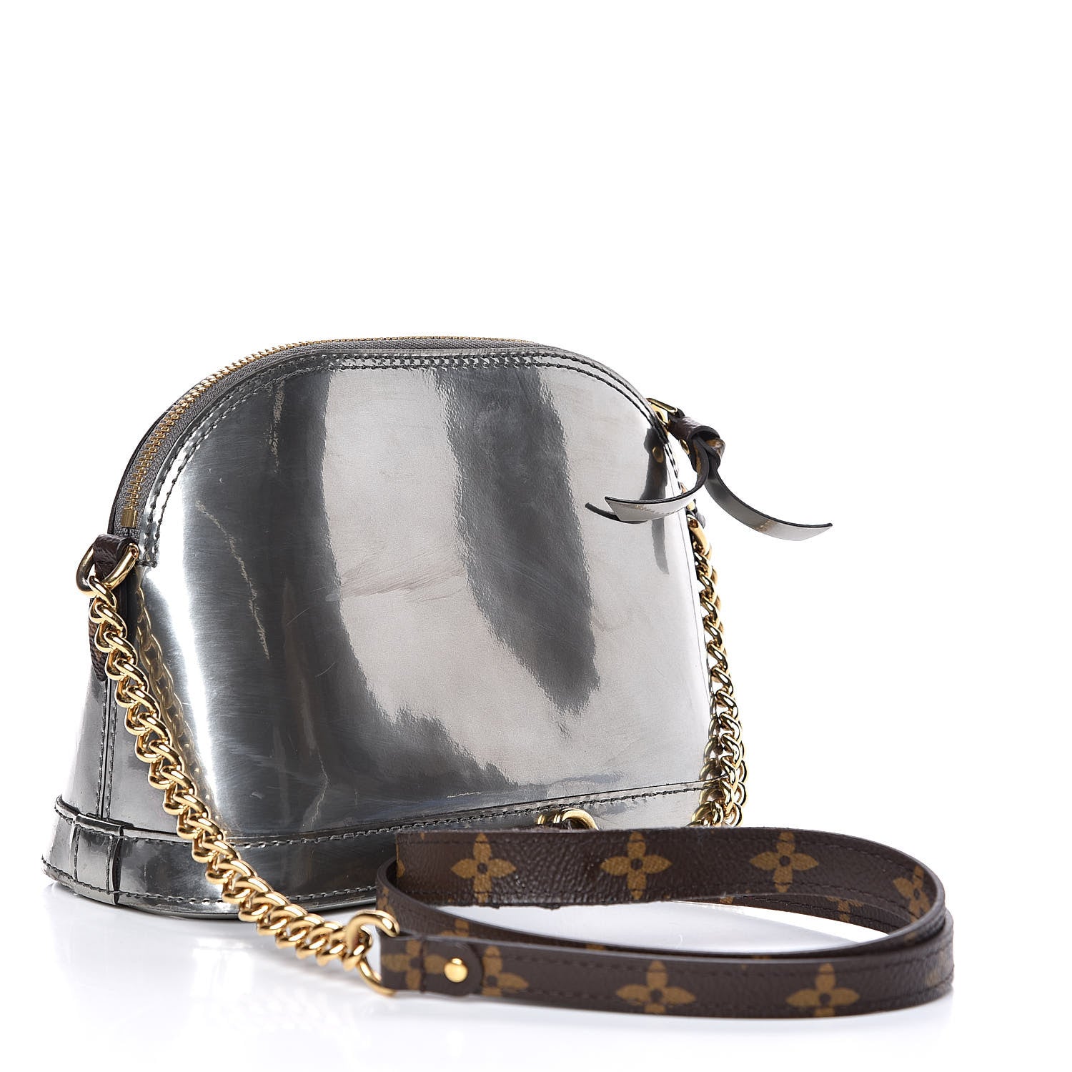 Louis Vuitton Patent Monogram Miroir Mirror Mini Alma Gris Metal 3 of 13