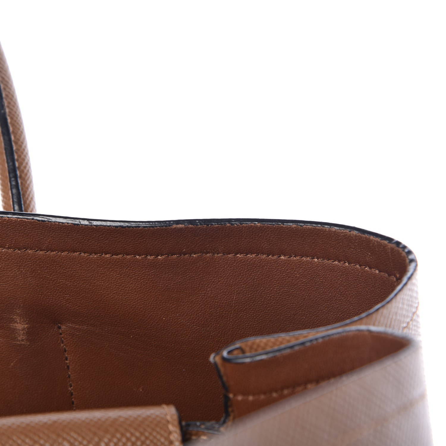 Prada Saffiano Cuir Large Double Bag Canella Cocco 8 of 14