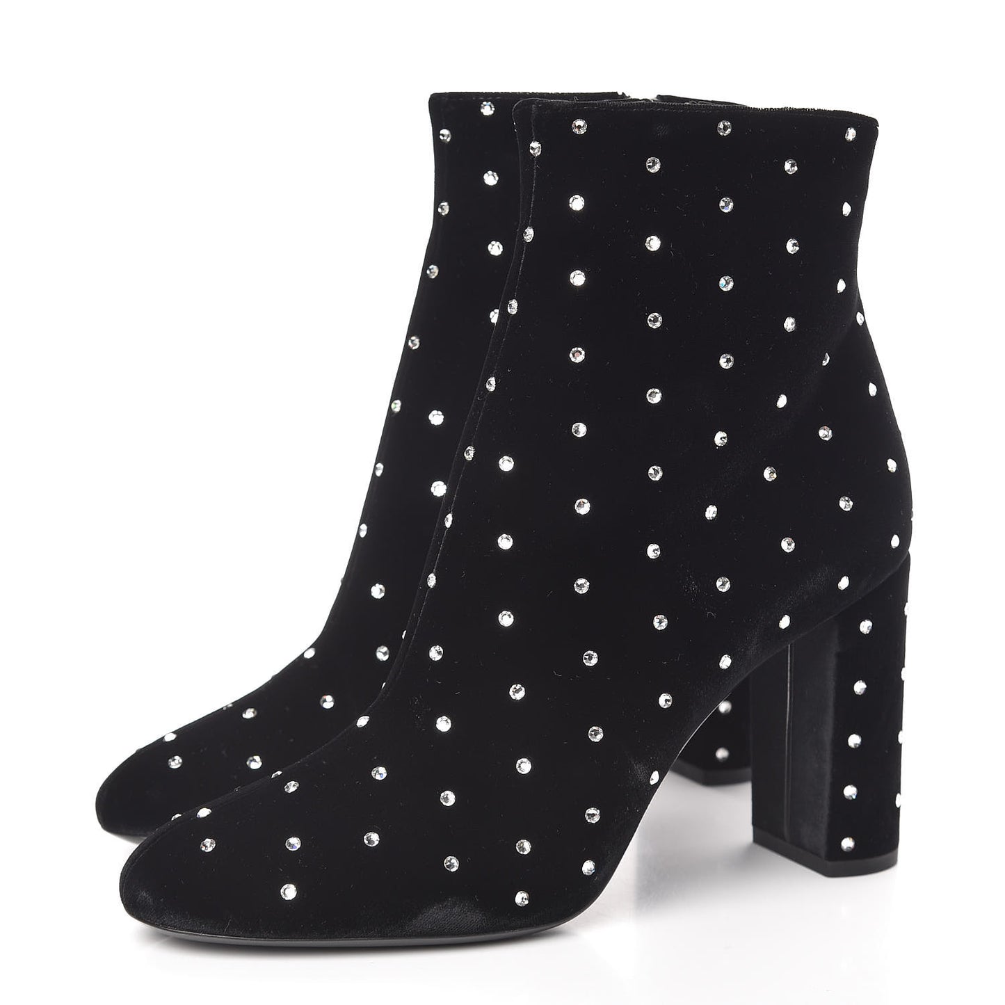 Velluto Master Crystal Loulou 95 Ankle Boots 38.5 Black