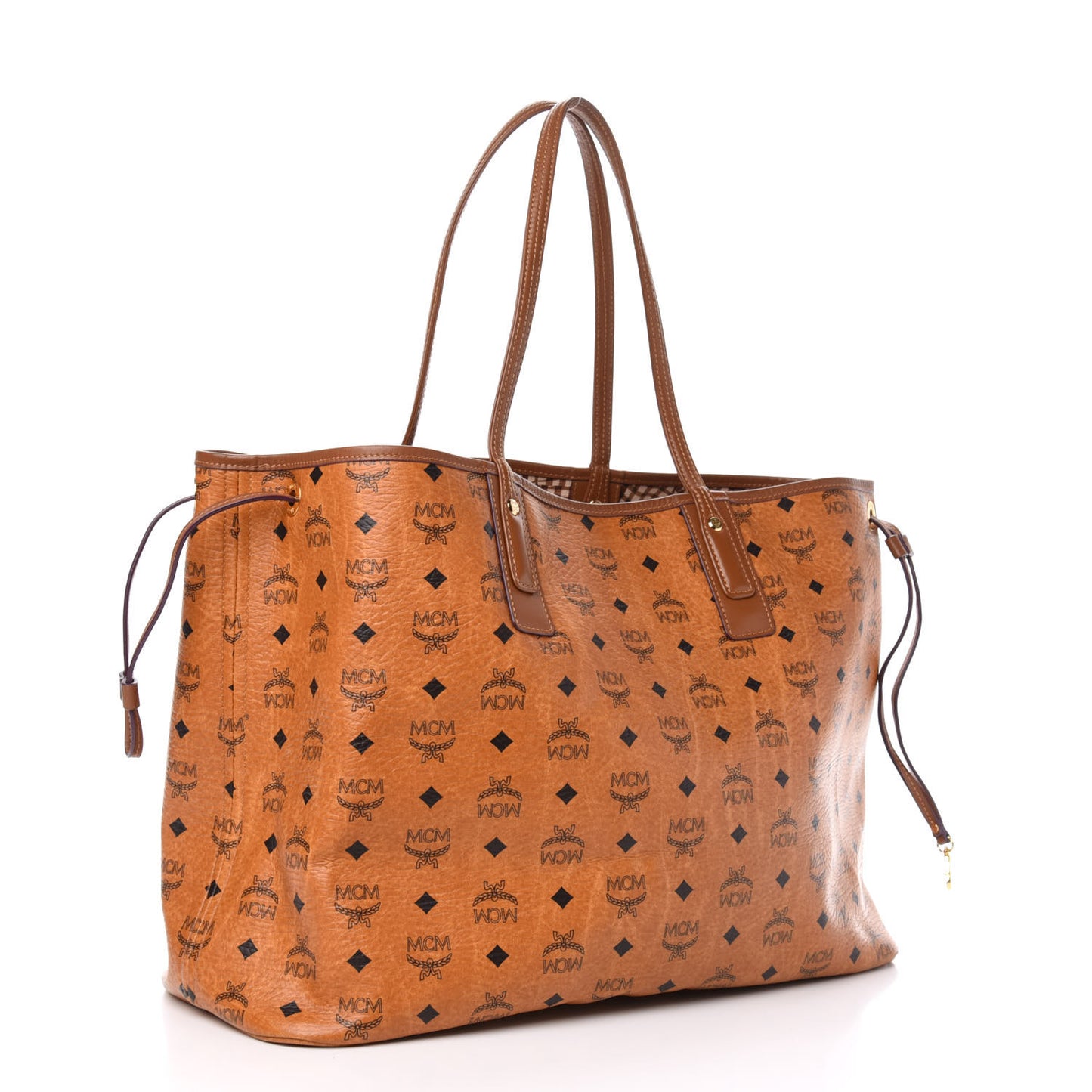 Visetos Large Liz Reversible Shopper Tote Cognac