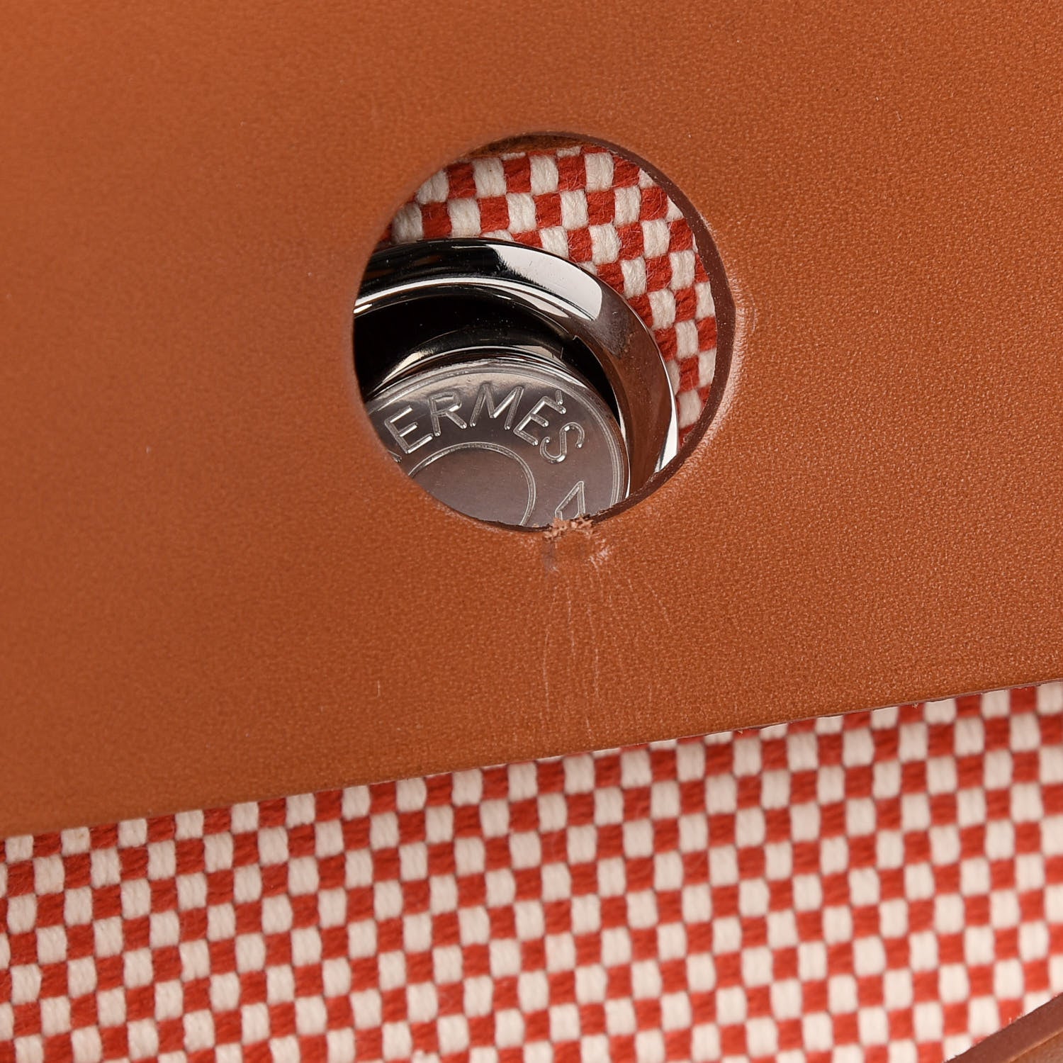 Hermes Criss Viking Vache Hunter Herbag Zip Retourne 31 PM Ecru Sanguine Fauve 11 of 11