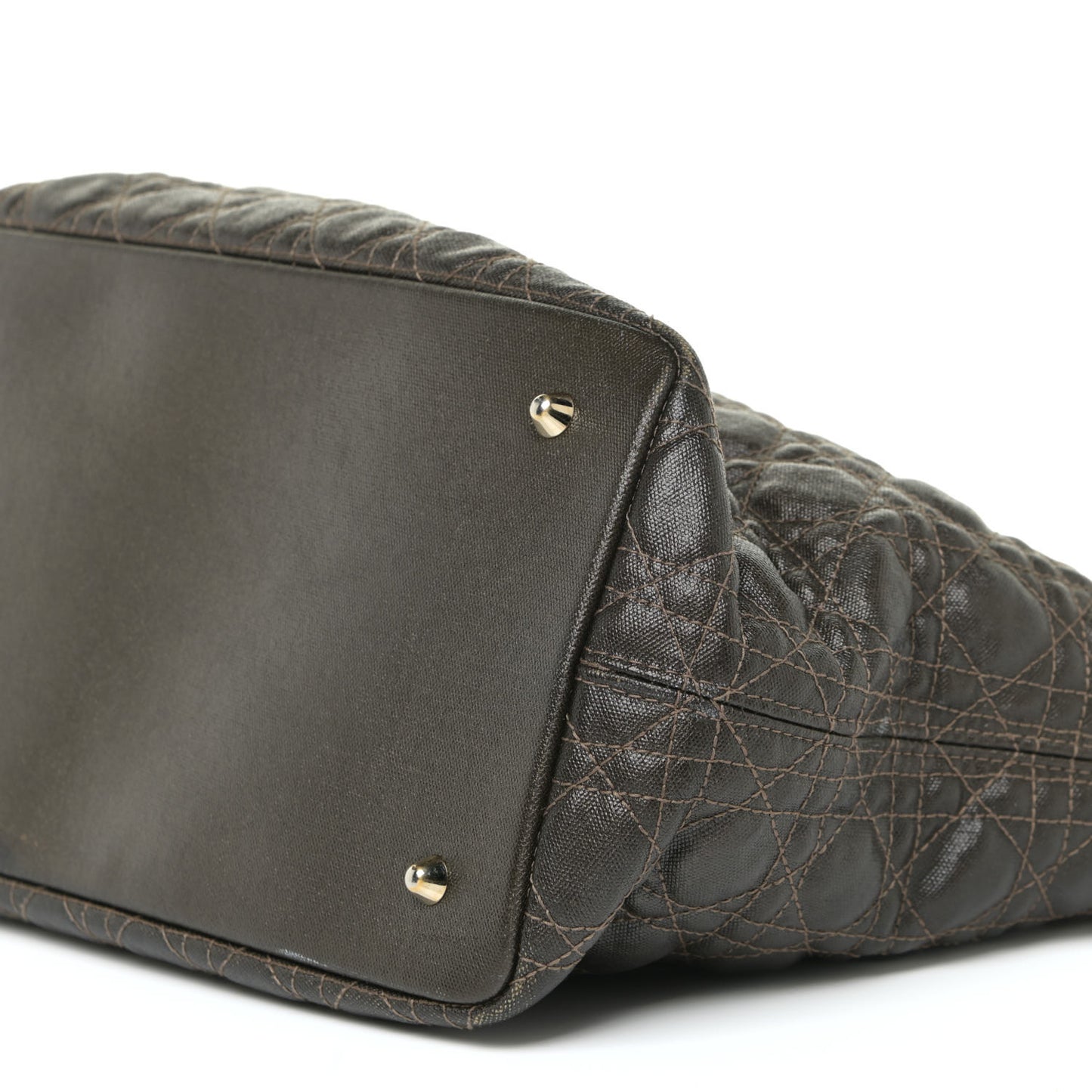 Coated Canvas Cannage Panarea Tote Bronze
