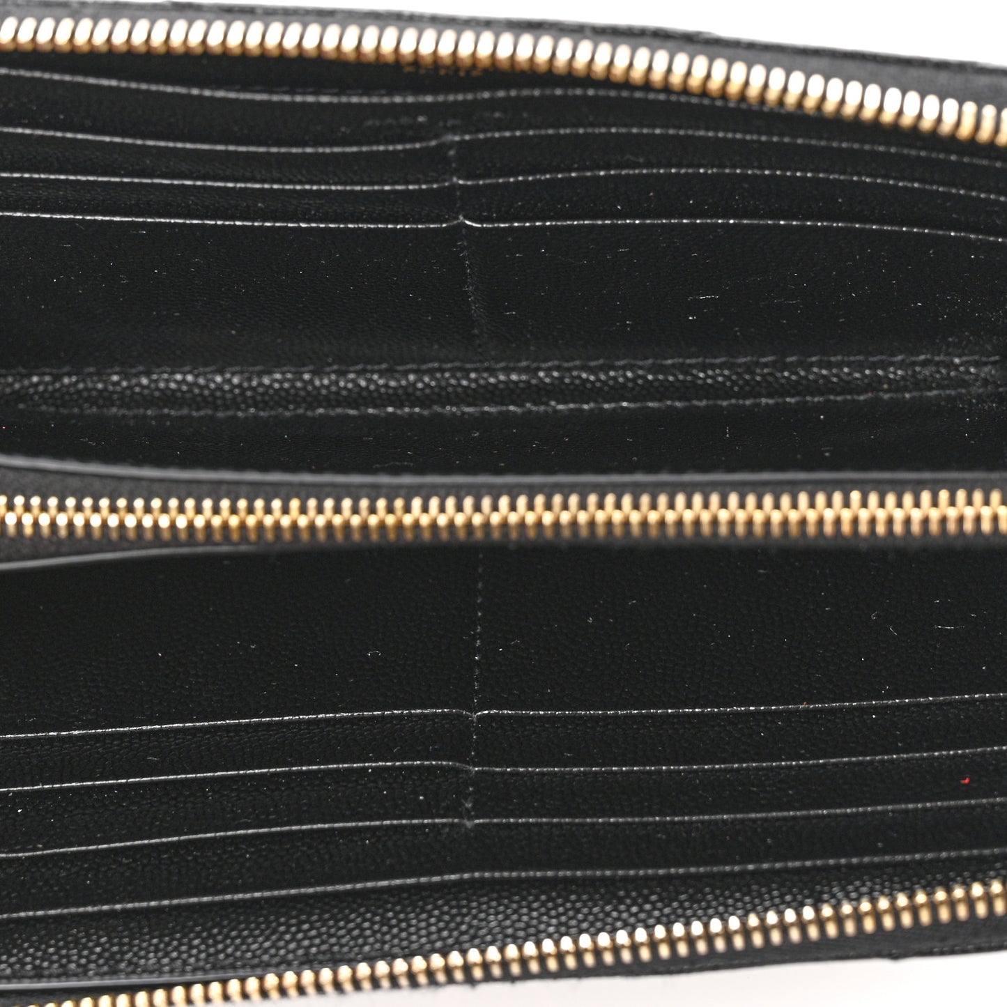 Grain De Poudre Matelasse Chevron Monogram Zip Around Wallet Black